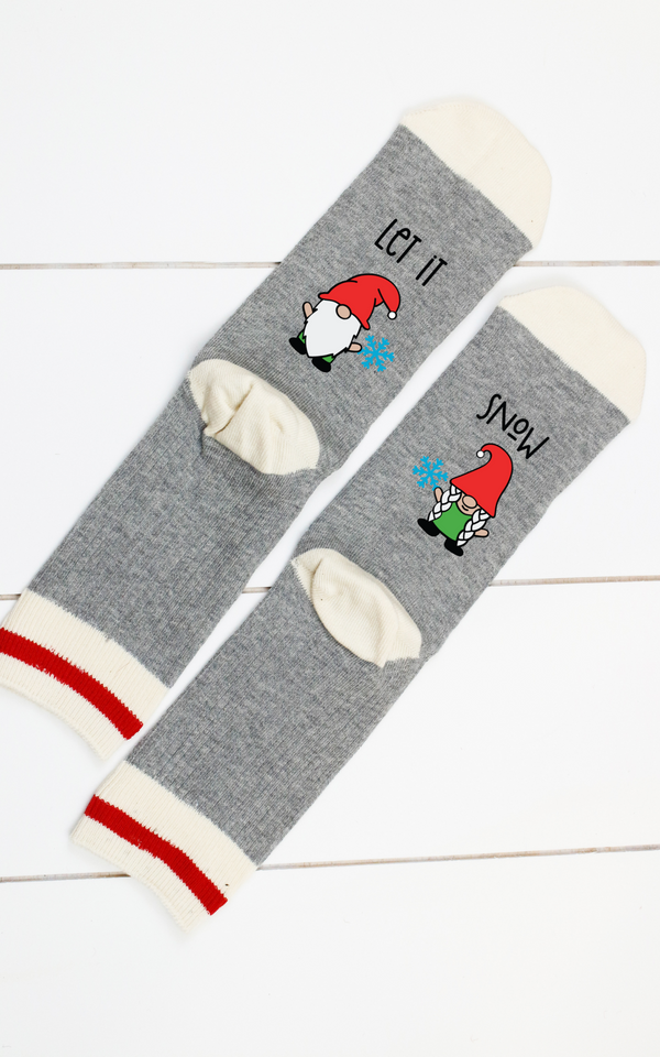 Let It Snow Gnome Socks