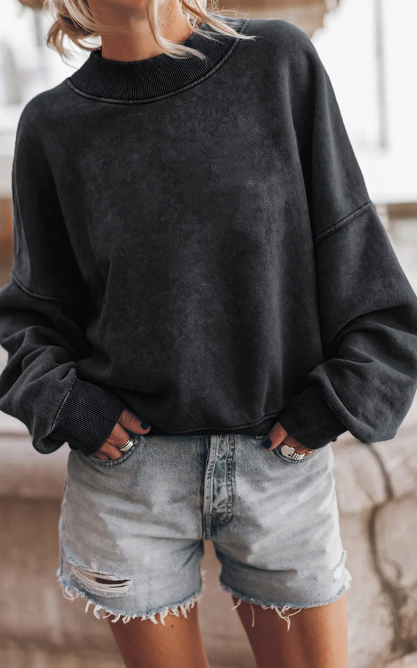 PRE ORDER Daisy Crewneck Sweater | Black