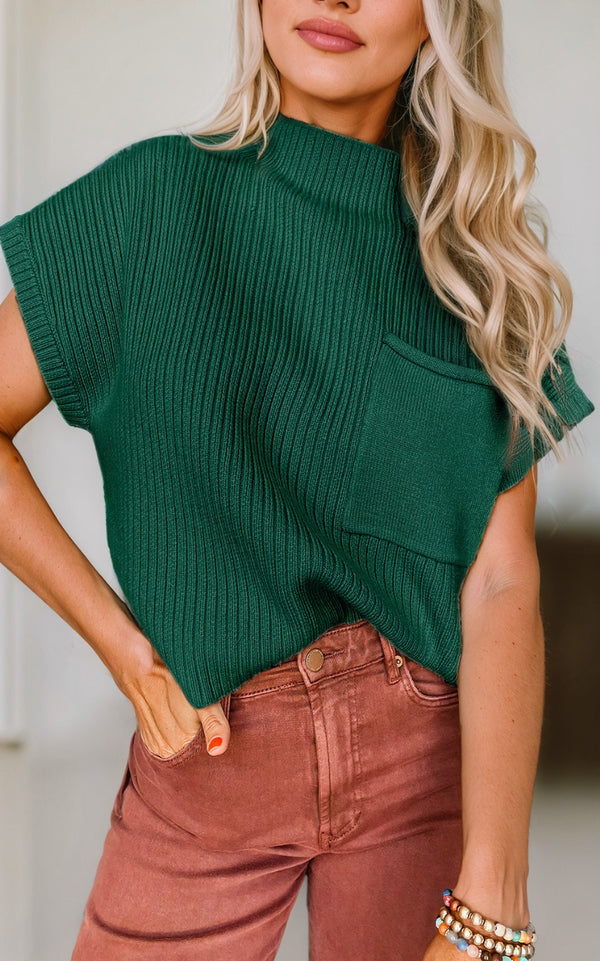 PRE ORDER Patch Pocket Sweater | Green