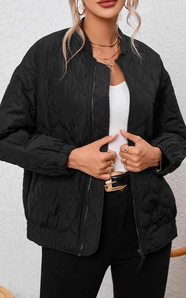 PRE ORDER Quilted Puffer Jacket | Black