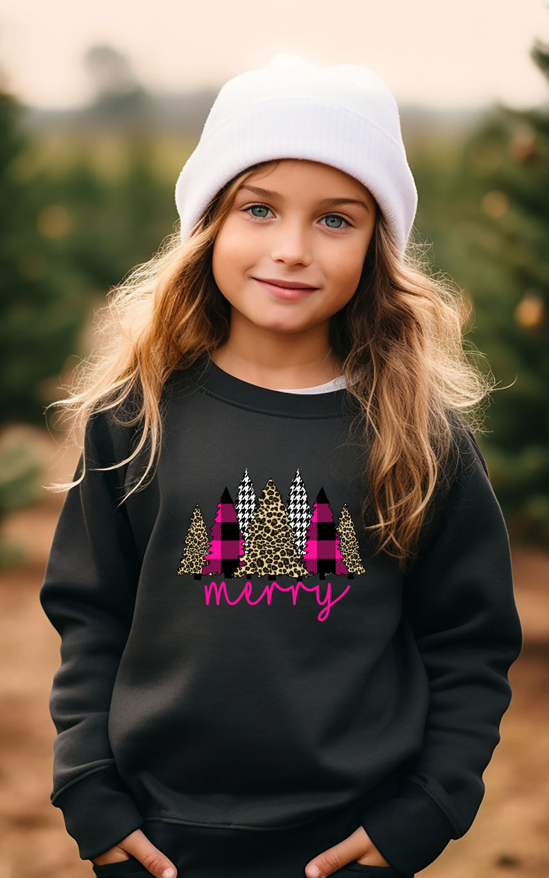 Pink Merry Trees Sweater KIDS