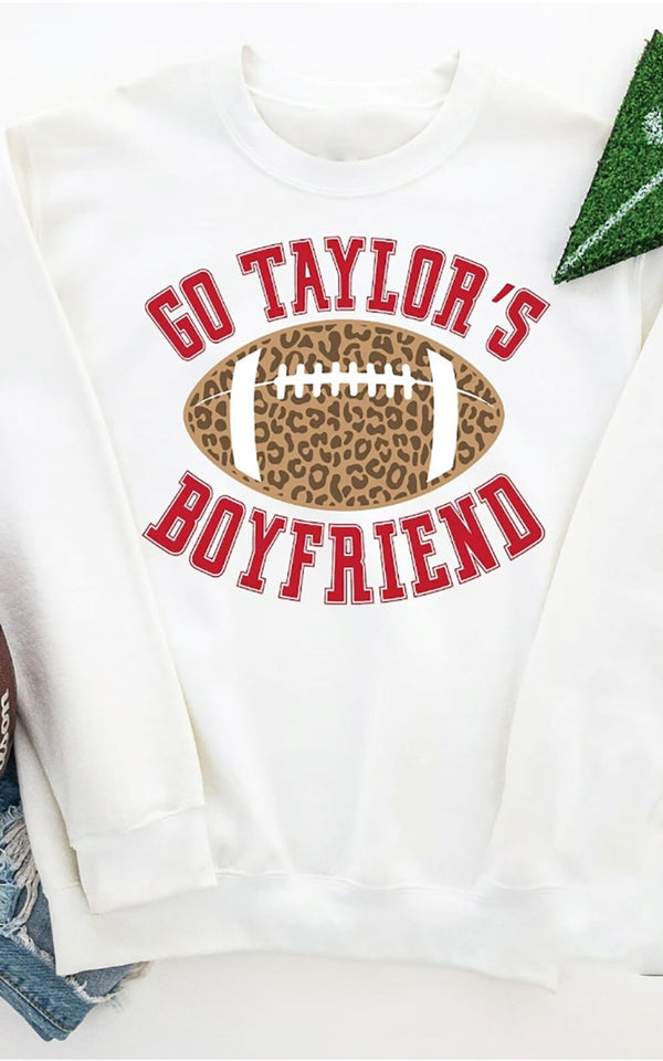 Go Taylor's Boyfriend Leopard Crewneck - 9 Colours