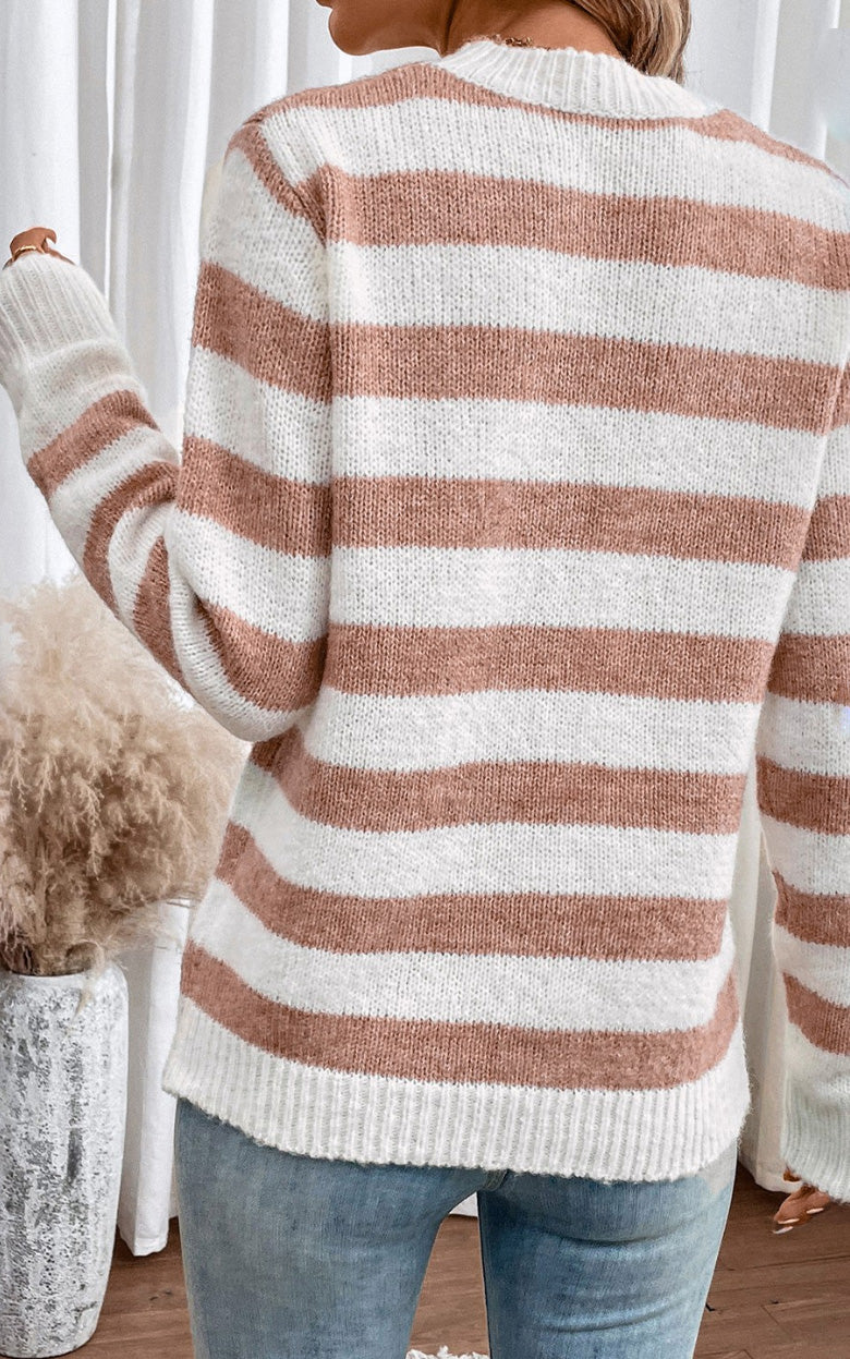 PRE ORDER Striped Round Neck Sweater