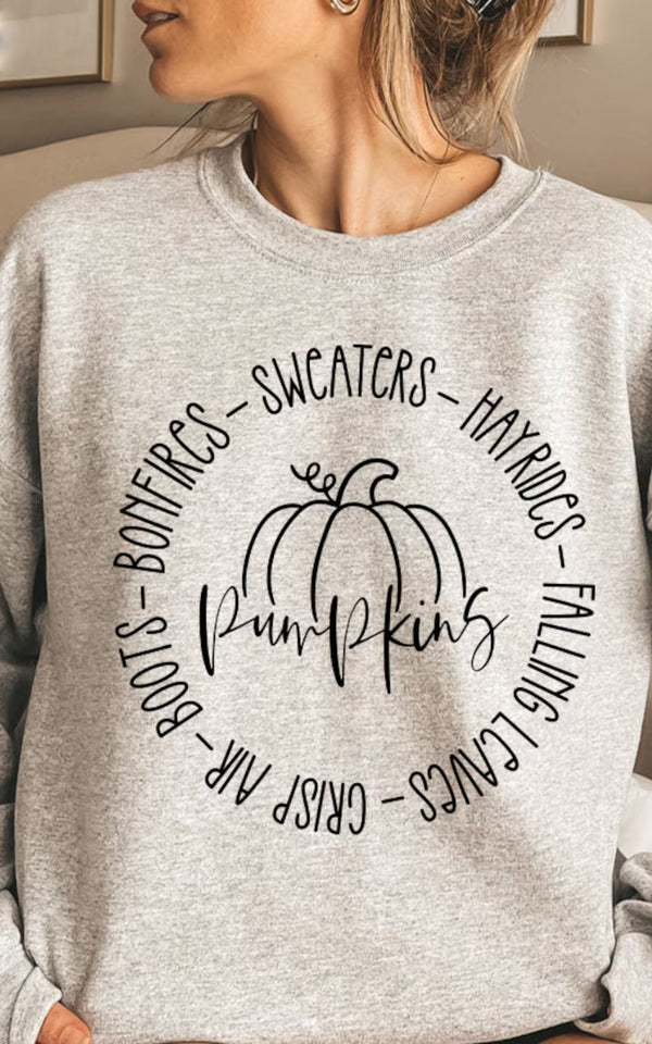 Sweaters, Hayrides, Pumpkins Crewneck - 9 Colours