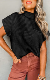 PRE ORDER Patch Pocket Sweater | Black
