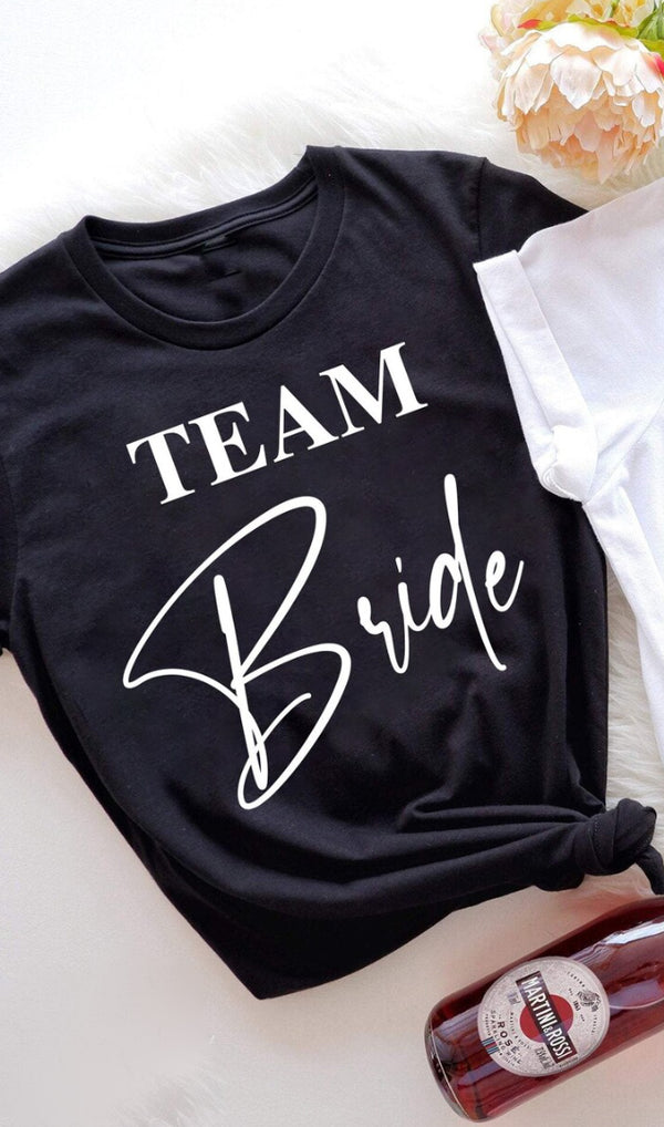 Team Bride Cursive Crewneck/T-Shirt
