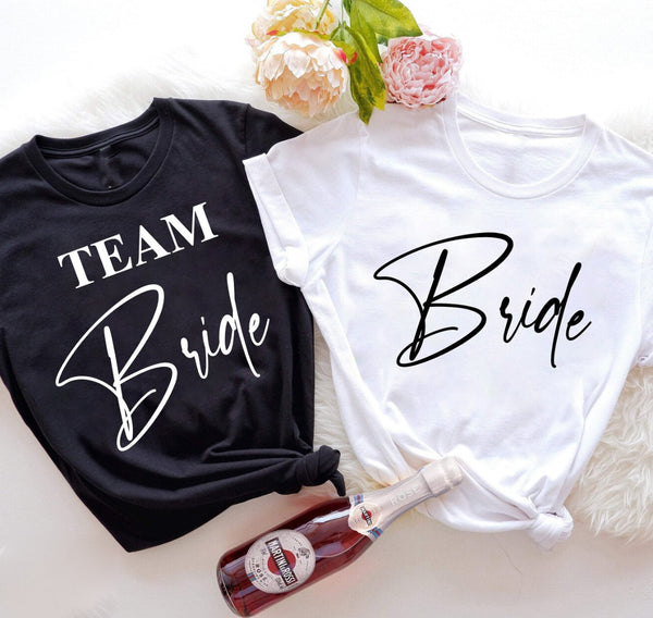 Team Bride Cursive Crewneck/T-Shirt