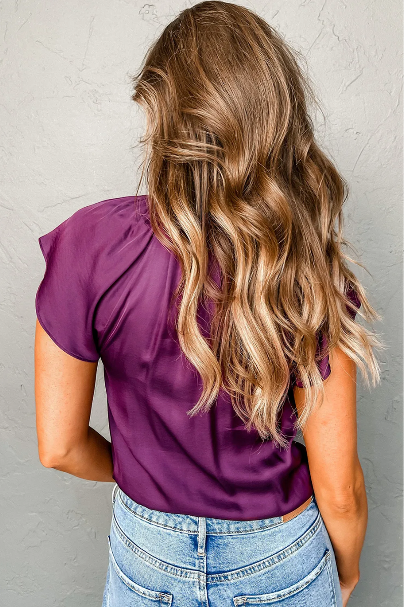 Jamie Satin Tshirt (pre-order) | violet