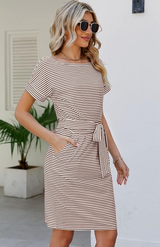 Riley Midi Dress | Striped
