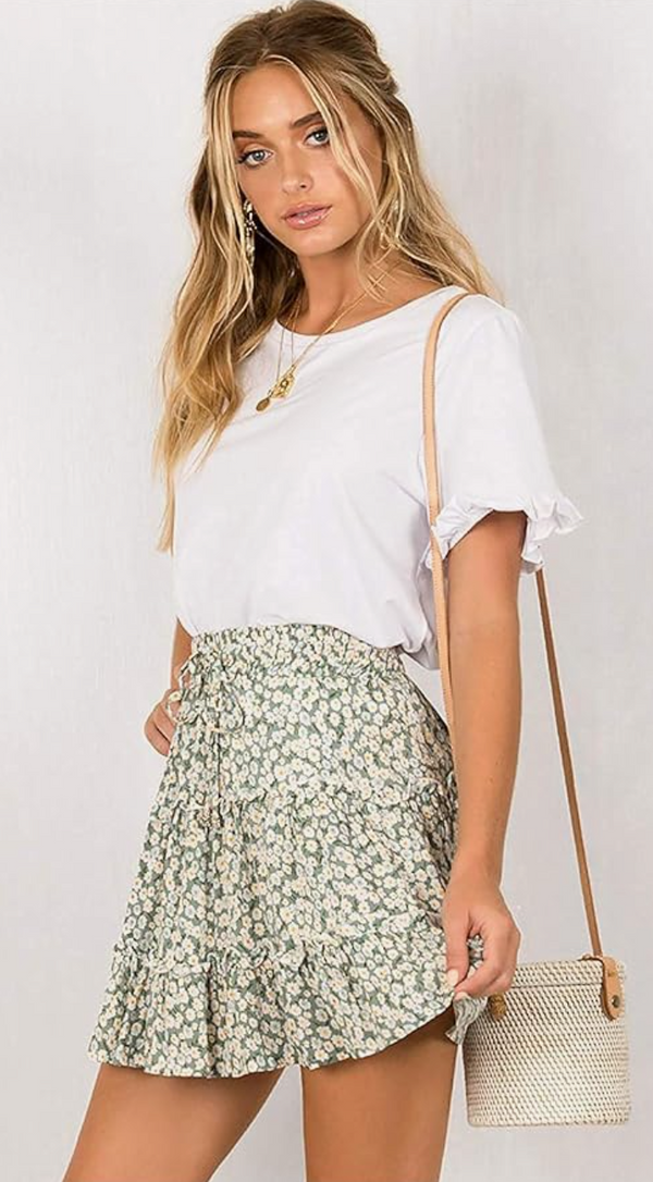 Cassidy Floral Skirt | Green