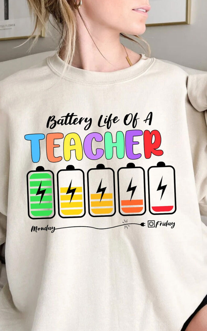 Battery Of A Life Teacher Edition CREWNECK | 8 colours