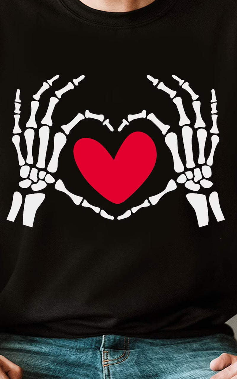Skeleton Hand Heart